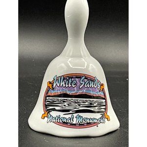 White Sands National Monument White Porcelain Bell Height 4.50 Inches